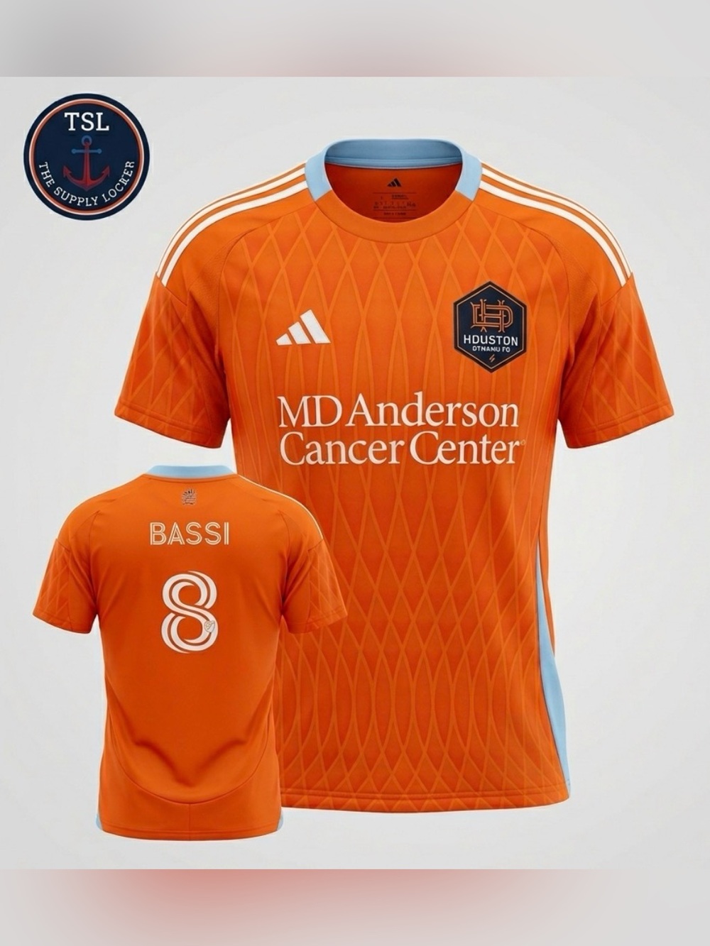 Adidas Houston Dynamo FC Jersey Orange MLS Soccer Shirt Men’s Large NWT